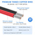 28 50ft 8 28 AWG Stranded Wire Spool, Each in Colors - Silicone Electrical Tinned Copper Wire, Gauge Flexible Hook Up