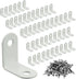 Alise 50PCS L Bracket Corner Brace,White Stainless Steel L Brackets for Shelves,Heavy