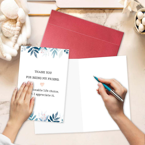 hvdler Heartfelt Friendship Card for Man Woman, Funny Thank You Card for Friends, Appreciation Gift for BFF Bestie