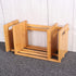 NUOBESTY Bamboo Extension Book Rack - Bamboo Desktop Organizer, Expandable Book Shelves Storage Rack (Wood Color)