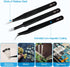 YHYZ 6pcs Set, Set Precision Tweezers Premium Anti-Static Stainless Steel ESD Tweezers Kit for Electronics