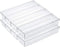 Kingrol 10 Pack Clear Drawer Organizer Trays, 12 x 3 x 2 Inch Storage Bins for Kitchen, Bathroom, Office