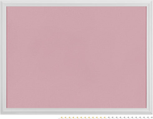 Navaris Framed Fabric Bulletin Board - 18 x 24 inches Plush Jewelry Organizer Pinboard for Wall
