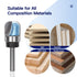 Carbide Tipped Dish Carving Bit Router Bits for Edge Forming, Industrial Grade Blue Cutting Tools for Woodworking