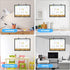JILoffice Magnetic Calendar Whiteboard & Bulletin Corkboard Combo, 17 x 13 Inch, Black Aluminum Frame