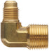 Anderson Metals 54049-0806 Brass Tube Fitting, 90 Degree Elbow, 1/2" Flare x 3/8" Male Pipe