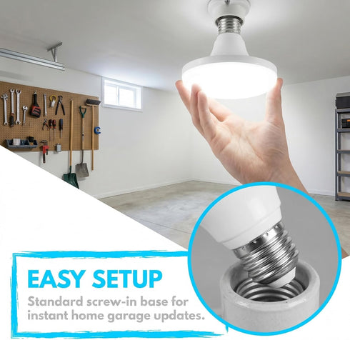 E27 Bulbs, Bulbs 24W 220V 4.7 inch, E27/26 (1 Pack) DOITOOL UFO Garage Light LED Light Equivalent Efficient, Standard