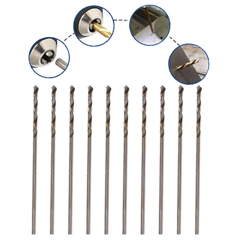 Twist Drill Bits, Mtsooning 10PCS 2.5mm Micro HSS Cobalt Metric Spiral Rotary Tool for Stainless Steel Wood Plastic Copper Aluminum Sets