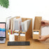 Foldable Desk File Holder Organizer - Sturdy Cardboard Magazine Storage Box with Blank Label Stickers for Home School