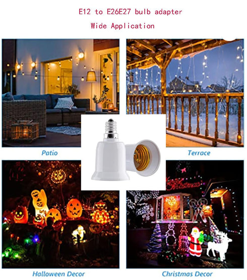 YCSSSD E12 E26 E12 E26 Bulb Bulb 6 Pack to Adapter Chandelier Light Socket Converter, Candelabra to Medium Socket