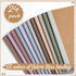 Harloon 24 Pcs A5 Composition Notebook Journals | 8 x 5.75 in College Ruled Kraft Notebooks with Rainbow Spines