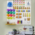 Peg Board, 4PCS Heavy Duty Metal Pegboard Wall Organizer, White Pegboard for Garage Craft Room Office Tool Organization