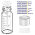 Sterile Empty Vials Small Glass Vials with Measuring Line,Brown/Clear Sample Vials with Screw Cap Liquid Sampling for Chemistry Lab Chemicals or Personal Storage (Clear,10ml 12pcs)