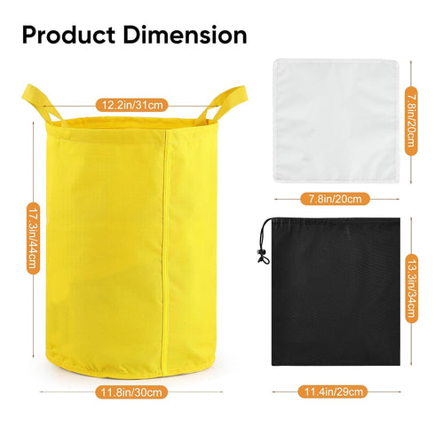 5 5 Pack 25-220 Gallon Filter Bag, Mesh Filter Bags with Handle Micron Bags for Hydroponics, Brewing, Gardening