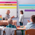 Faccito 120 Pack Sentence Strips, 3 x 36 Inch Dry Erase Ruled Rainbow Writing Strips for Classroom Office Supplies