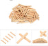Round Wood Tenon Grooved Plugs, Hard Wood Craft Furniture Fitting Rods Tool (6 * 40mm / 0.2 * 1.6in)