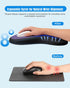 PVIPCZ Ergonomic Mouse Pad with Wrist Rest, Slope Design Memory Foam Support, Smooth Lycra Surface, Non-Slip PU Base
