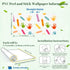 Kanworse 17.7in 32.8ft Peel and Stick Wallpaper Back to School Colorful Crayons Handprint for Kids Self-Adhesive Wall