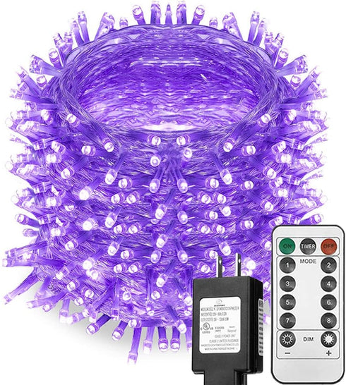 Solhice 80ft Black Light String Lights for Glow Party, 300 LEDs Blacklights