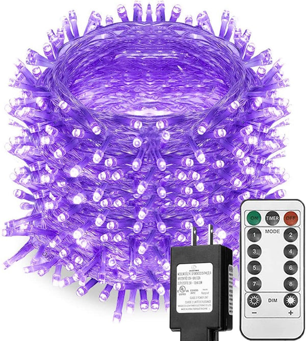 Solhice 80ft Black Light String Lights for Glow Party, 300 LEDs Blacklights