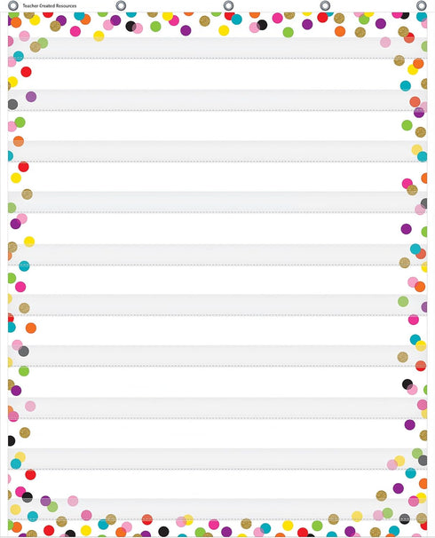 Teacher Created Resources Confetti 10 Pocket Chart, 34" x 44", TCR20328