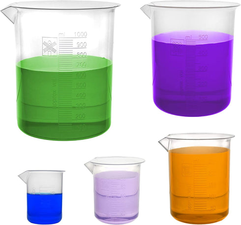 EISCO Ultimate Plastics Kit - 15 Piece Science Lab Set - Includes 5 Polypropylene Beakers, 4 Polypropylene Graduated Cylinders, 5 Disposable LDPE Pipettes & Nylon Cleaning Brush by EISCO