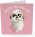 CENTRAL 23 Cute Animal Birthday Card - “You’re The Shih-Tzu” - For Men & Women - Includes Fun Stickers