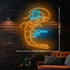Cowboy Shrimp Neon Sign, Western Cowboy Neon Light, Sea Animal Led Sign, Shrimp Wall Room Art Decor, Restaurant Kitchen