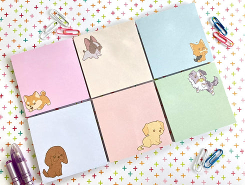 Dog Notepad Set Cute Sticky Notes Kawaii Sticky Notes Dog Sticky Notes Cute Dog Note Pads Dog Party Favors Animal Sticky Notes Cute Stationary Set Sticky Notes Cute Set