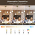 EUGITRAINS 4-Lights (Bulbs Gold Modern Sputnik Chandelier, Mid Century Chandeliers Flush Mount Sputnik Lights Fixture