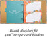 Jot & Mark Blank Recipe Binder Dividers with Tabs, Six Customizable Organizers for 8.5"x9.5" 3-Ring Binders