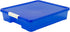 Storex Classroom Craft Project Box – Stacking Plastic Organizer, Fits 12x12 Scrapbooking Paper, Blue, 5-Pack