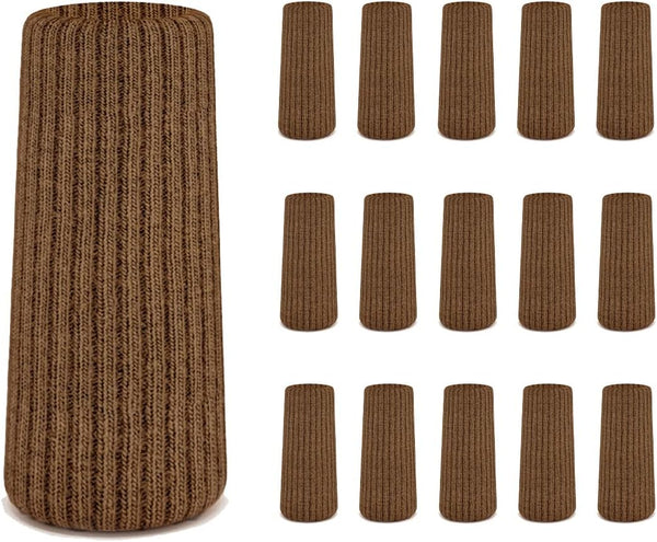 Generic 16 Pcs Luxury Brown Chair Leg Socks Premium Furniture Protectors for Hardwood