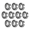 6902-2RS Deep Groove Ball Bearing - 10 PCS, 15×28×7mm, Double Black Rubber Sealed for Industrial Use