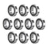 6902-2RS Deep Groove Ball Bearing - 10 PCS, 15×28×7mm, Double Black Rubber Sealed for Industrial Use