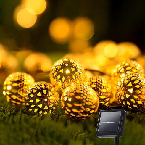 33FT 100LED Solar String Lights Outdoor Waterproof,Globe Solar Fairy Lights Outdoor with
