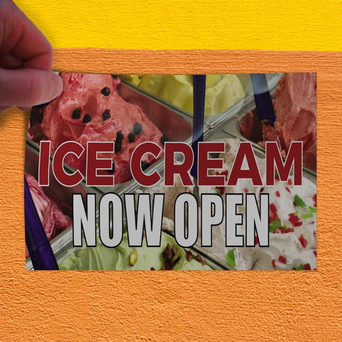 Fastasticdeals 36x24Inches Decal Stickers Multiple Sizes Ice Cream Now Open Advertising Printing Industrial Vinyl