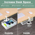 ROSYLINE Drawer Under Desk Storage Organizer - Clamp on Desk Drawer, Hanging Desk Storage, Under Desk Mount Tray, White