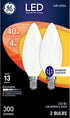 GE LED Light Bulbs, 40 Watt, Soft White, Decorative Bulbs, Frosted, Small