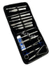New Premium Stainless Steel Biology Lab Dissection Kit Set, Scalpel Knife Handle, Blades, Forceps, Scissors
