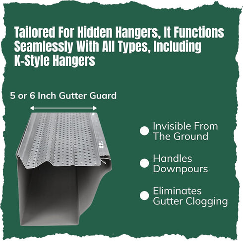 A-M Gutter Guard Sample Pack - Aluminum with 5" and 6" Width Samples (7" Length, Mill Finish)