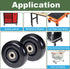 4" 1.26" 4 Inches 3/8" x Push Cart Wheels PU Caster Wheel Workbech Wheels, Grocery Cart Wheels, Replacement Just Wheels