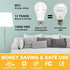A19 Rechargeable Light Bulbs, 60 Watt Equivalent, Self-charging Emergency Light Bulb, 1200mAh Battery, 2 PK
