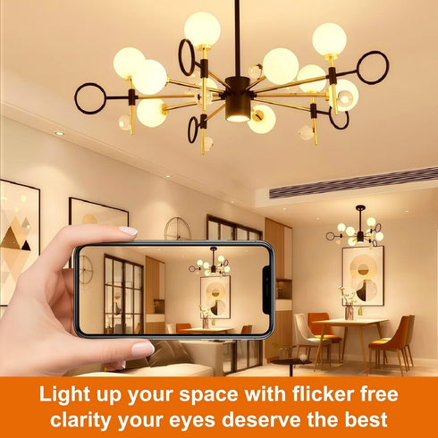 G25 Bulbs Dimmable 60W, 4 Pack 2700K Bulbs 60 25 E26 Ledbulb, Bulb Vinaco Glass LED Light No Flicker Round Light Watt