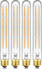 Leools T10 LED Long Bulbs 8W, E26 Dimmable Tubular Bulb, 75 Watt Equivalent, 2700K Warm White, 4-Pack, 8.9in (225mm).
