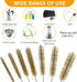 7pcs Brass Wire Tube Brushes, 11 Inch Long Wire Brushes for Cleaning Tubes, Bottles, Keyboards