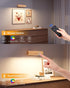5200mAh 3 Dimmable Rechargeable Wood Wall Lights with Remote & Touch, Battery Operated Wall Sconce Color Temperatures