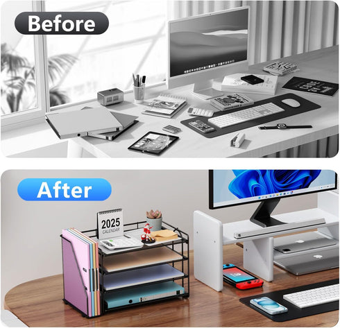 4-Tier 4-Tier) gianotter Paper Organizer With Magazine Holder, Desk Organizers and Accessories, Desk Accessories