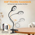 2 Pack 5 5 Clip on Reading Light for Bed Headboard, Battery Rechargeable Large Clamp Bed Lamp - Colors Brightness