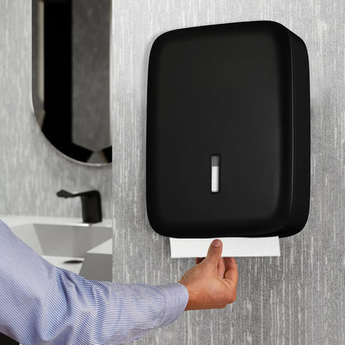 400+ Stardrix Paper Towel Dispenser Wall Mount with Lock Fits Multifold/Trifold/Z-Fold/C-Fold Towels Large Paper Towel